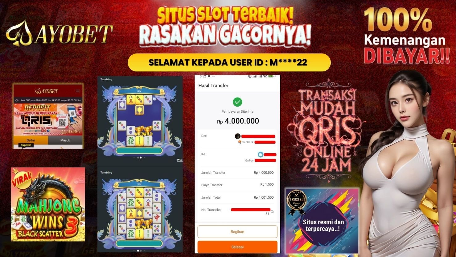 AYOBET JACKPOT SLOT MAHJONG WINS 3 - BLACK SCATTER